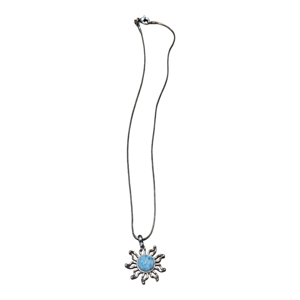 Unbranded Silver Blue Sun Necklace